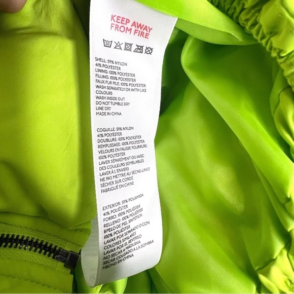Urban Outfitters Duckie Puffer Jacket Neon Green - Picture 6 of 6